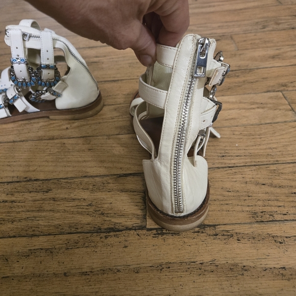 Zadig & Voltaire White Sandals with Blue Accents - Picture 9 of 10